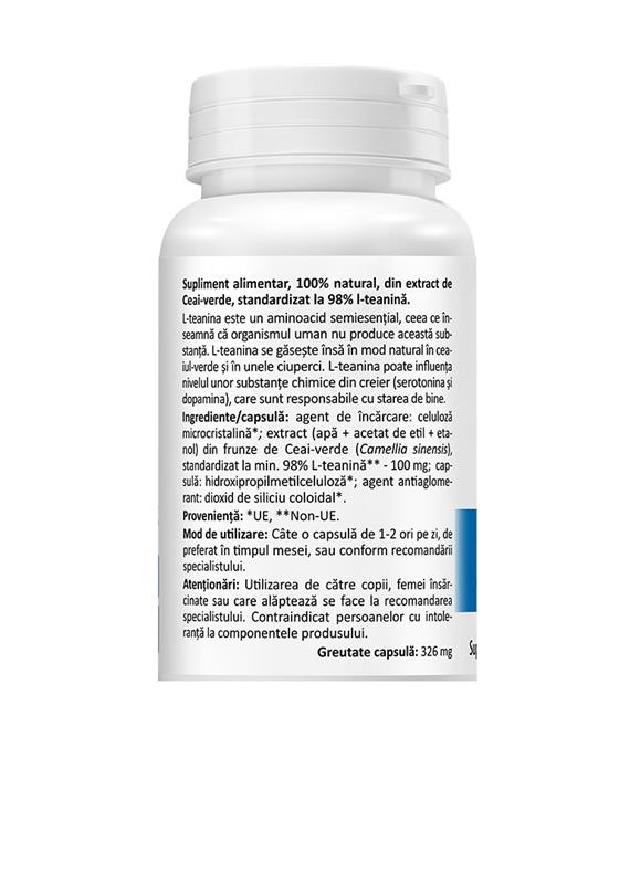 L-Theanine 100 miligrame 30 capsule Zenyth