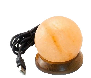 Lampa din Cristale de Sare Glob cu USB 1buc Monte