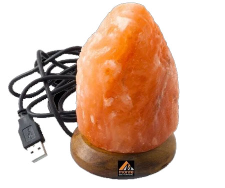 Lampa din Cristale de Sare Naturala cu USB 1buc Monte