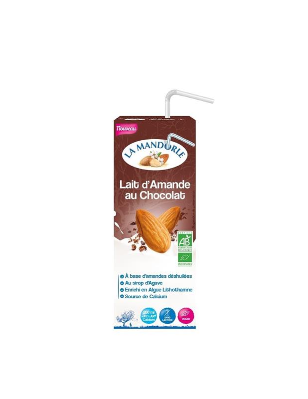 Bautura Vegetala de Migdale cu Ciocolata Bio La Mandorle 200ml