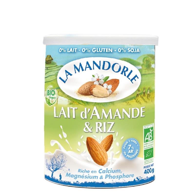 Bautura Praf de Migdale Bio cu Orez La Mandorle 400gr