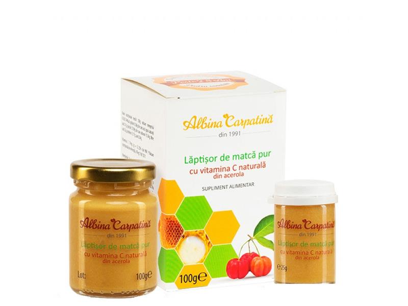 Laptisor de Matca cu Vitamina C 100+25 grame Apicola Pastoral Georgescu