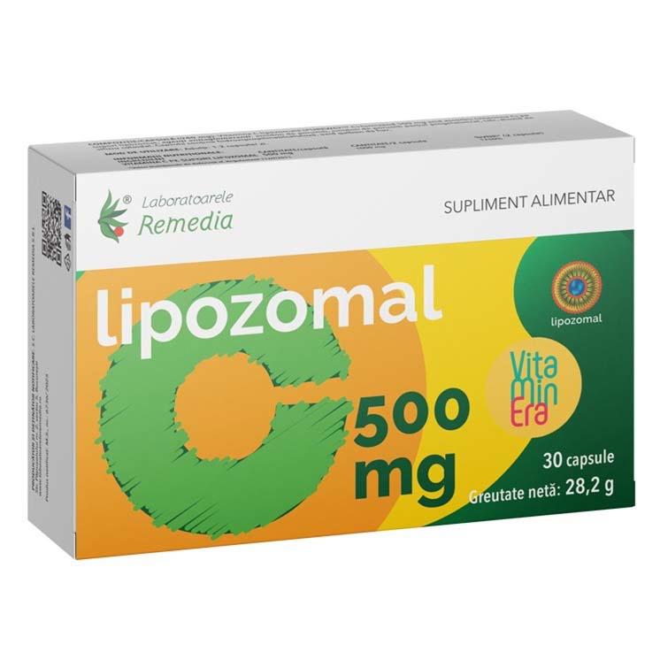 Lipozomal C 500 miligrame 30 capsule Laboratoarele Remedia