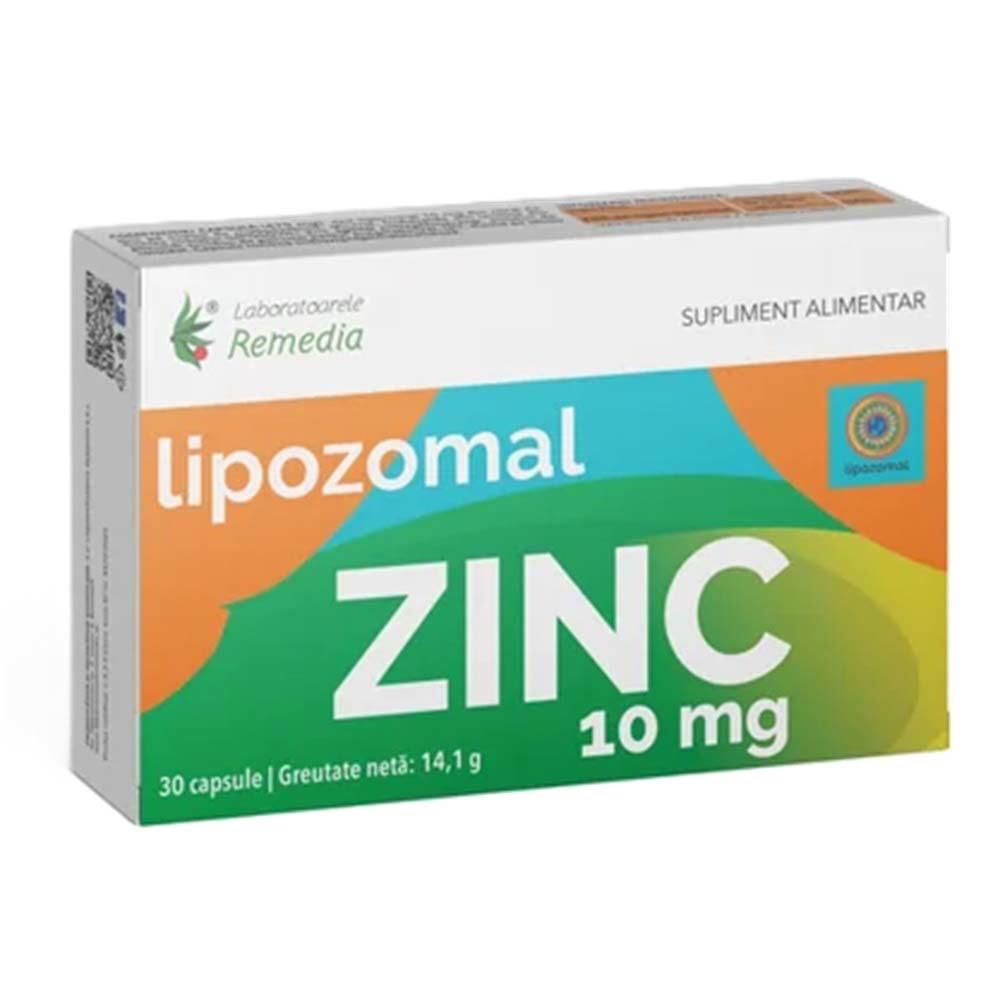 Lipozomal Zinc 10 miligrame 30 capsule Laboratoarele Remedia