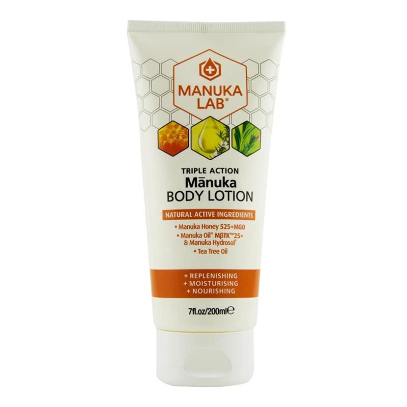 Lotiune de Corp cu Miere de Manuka MGO 525+ si Ulei de Manuka MBTK 25+ cu Ulei de Tea Tree 200ml New Zealand