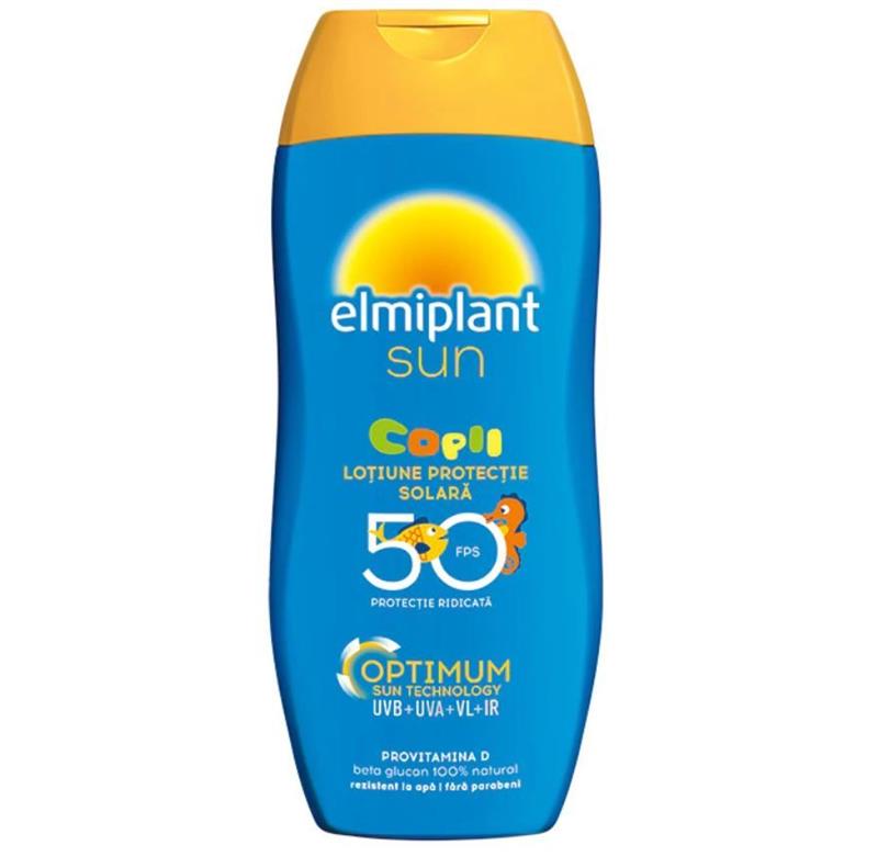 Lotiune Protectie Copii Solara FPS 50 cu Provitamina D 200 mililitri Elmiplant