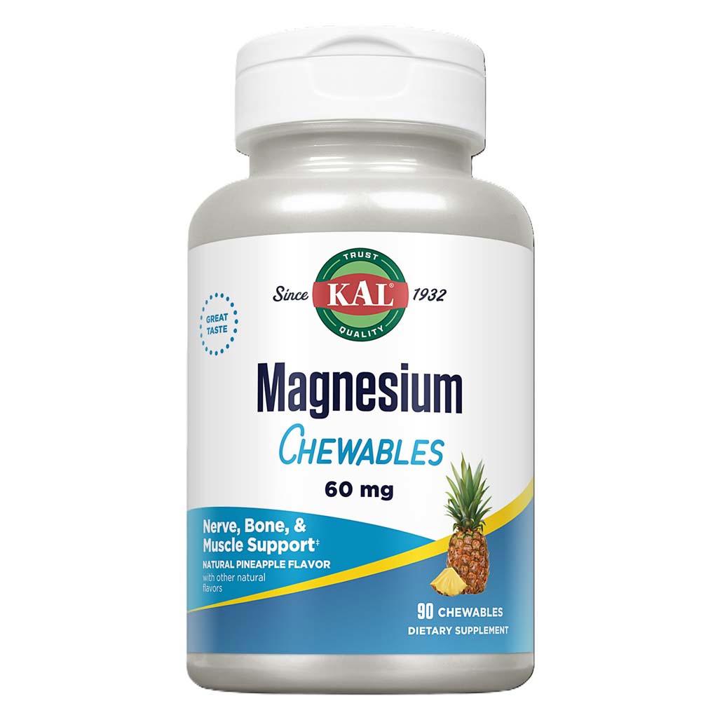 Magnesium Chewable 60 miligrame 90 tablete Kal Secom