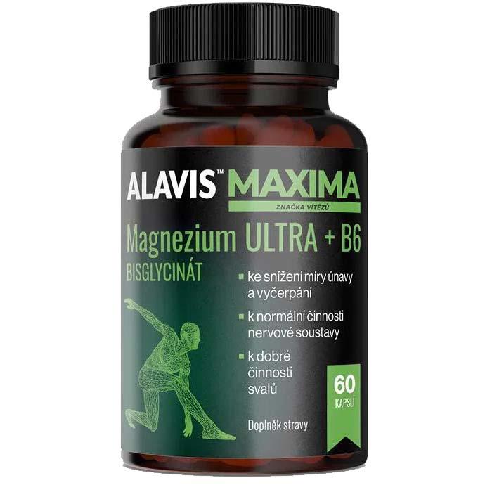 Magneziu Bisglicinat Ultra+B6 60 capsule vegetale Alavis Maxima