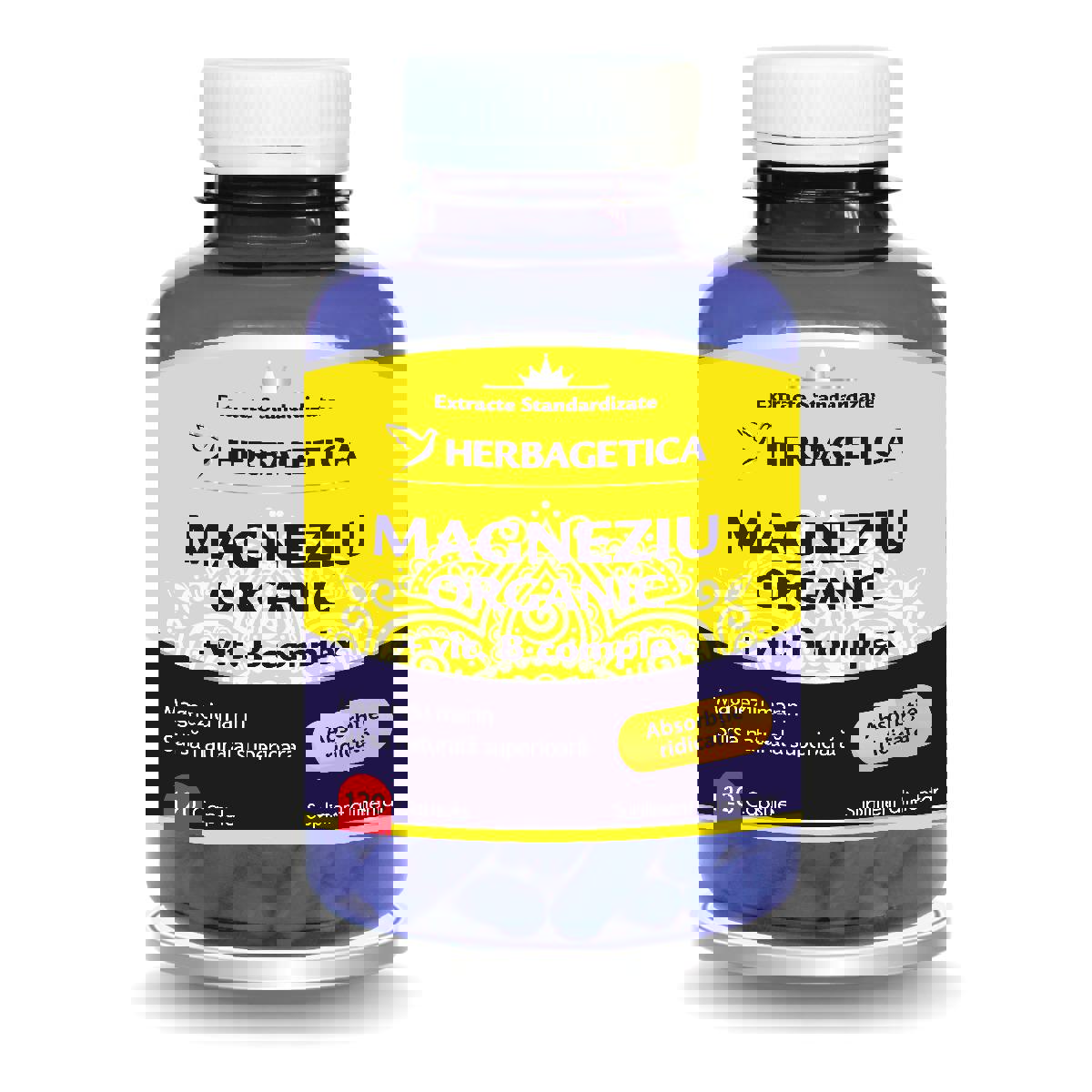 Magneziu Organic Herbagetica 120cps