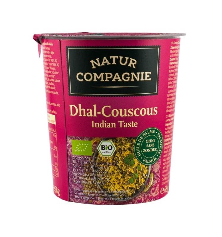Mancare Bio la Pahar Dhal CusCus Gust Indian Natur Compagnie 68gr