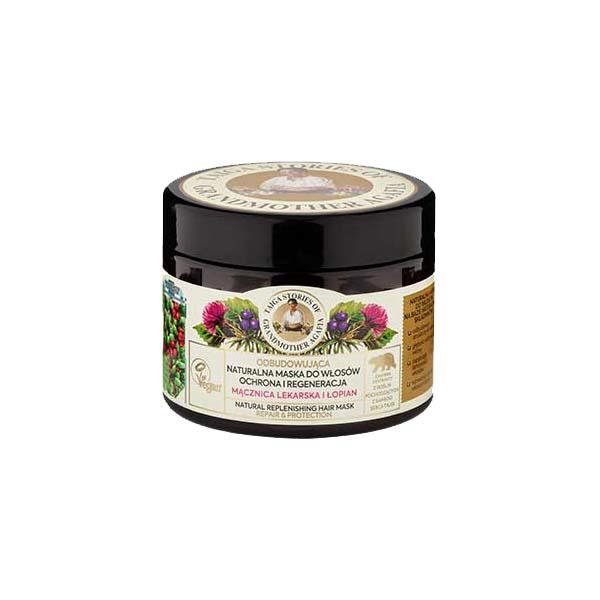 Masca de Par Naturala Reparatoare cu Mesteacan si Strugurele Ursului 300ml Bunica Agafia