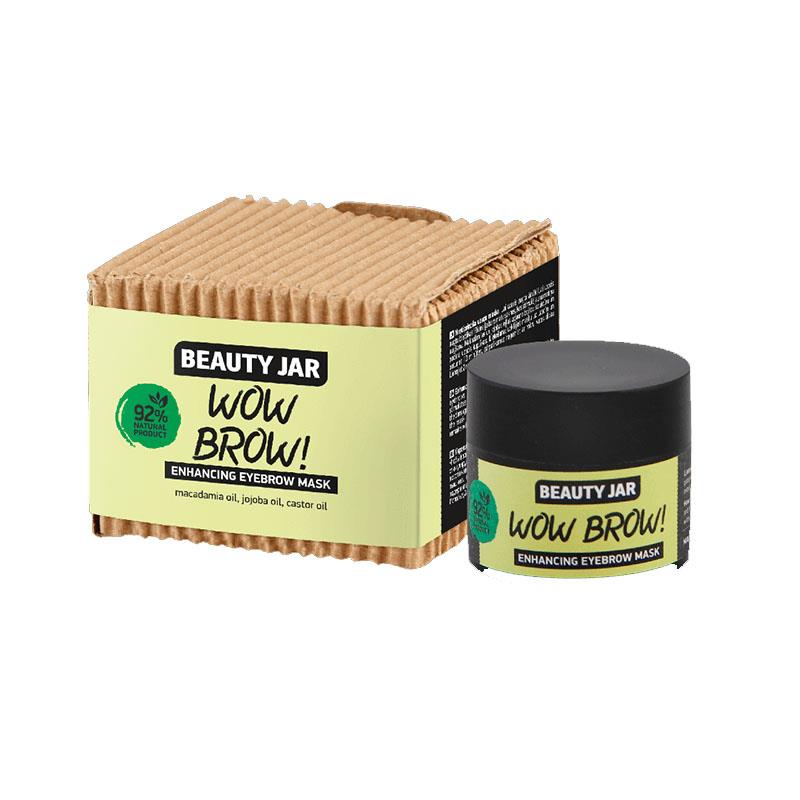 Masca regeneranta pentru sprancene, ulei de ricin si macadamia, Wow Brow, Beauty Jar, 15ml