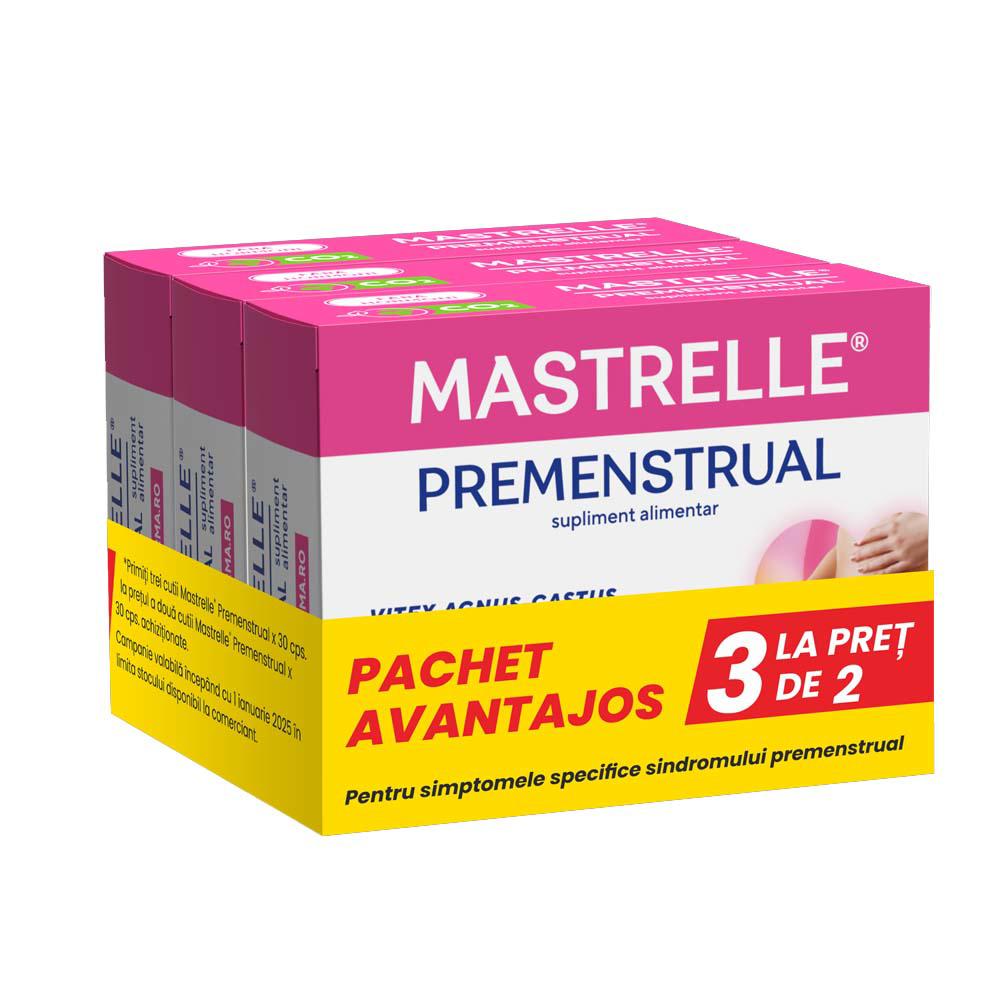 Pachet Mastrelle Premenstrual 3 x 30 comprimate filmate Fiterman