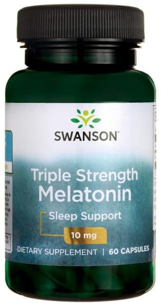 Melatonina 10mg 60cps Triple Strenght  Swanson