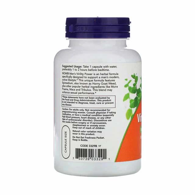 Men's Virility Power 120 capsule Now Foods