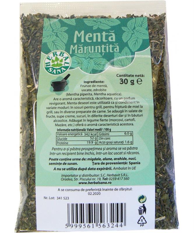 Menta Maruntita 30gr Herbavit