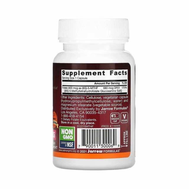 Methyl Folate (5-MTHF) 400 micrograme 60 capsule Jarrow Formulas