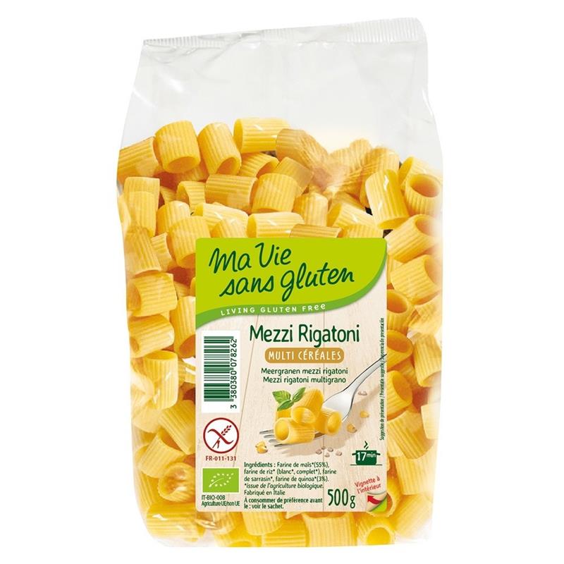 Mezzi Rigatone Bio Multicereale Fara Gluten Ma Vie Sans Gluten 500gr