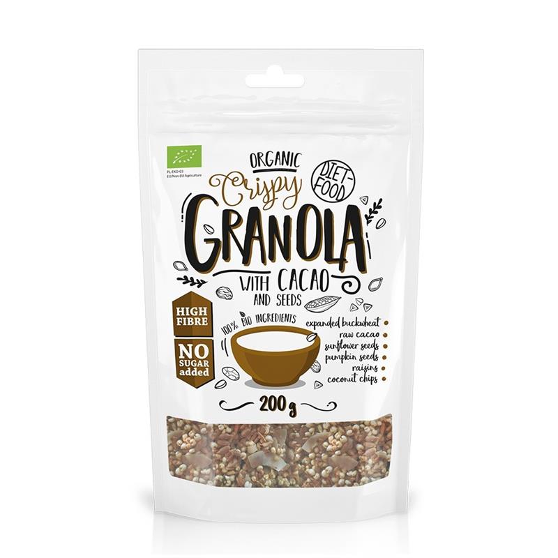 Mic Dejun Granola cu Cacao Bio Diet Food 200gr 