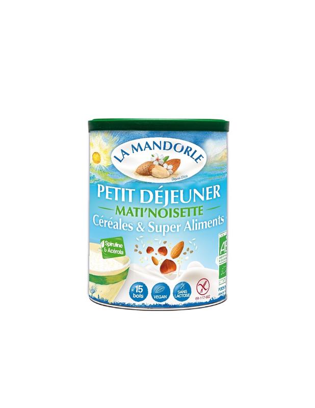 Mic Dejun Instant cu Alune si Cacao Bio La Mandorle 400gr