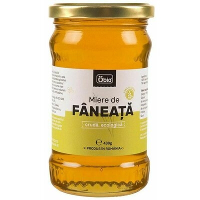 Miere de Faneata Cruda Bio 430gr Obio