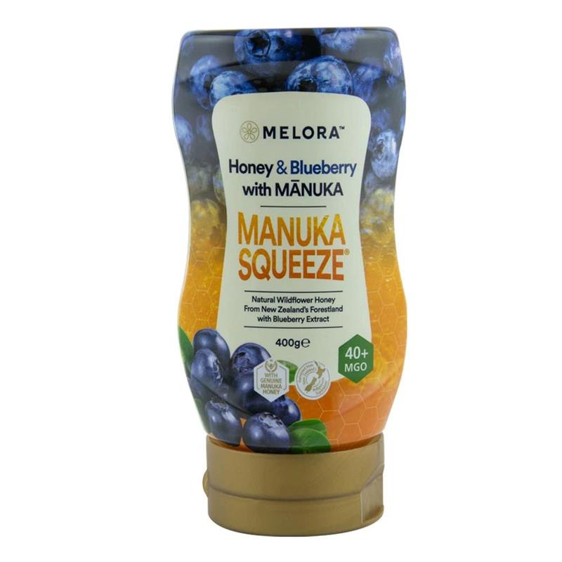 Miere de Manuka din Flora Salbatica MGO 40+ si Extract de Afine Melora 400gr New Zealand