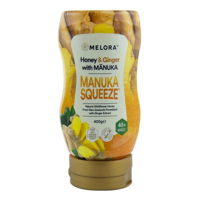 Miere de Manuka din Flora Salbatica MGO 40+ si Extract de Ghimbir Melora 400gr New Zealand