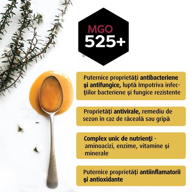 Miere de Manuka Melora MGO 525+ 500gr New Zealand	