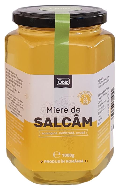 Miere de Salcam Cruda Nefiltrata Bio 1000 grame Obio