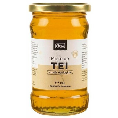 Miere de Tei Cruda Bio 430gr Obio
