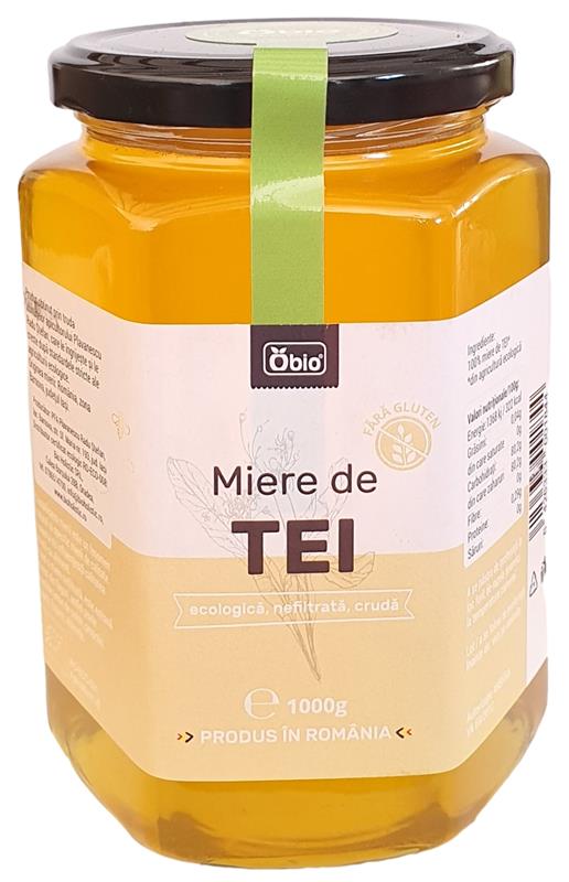Miere de Tei Cruda Nefiltrata Bio 1000 grame Obio