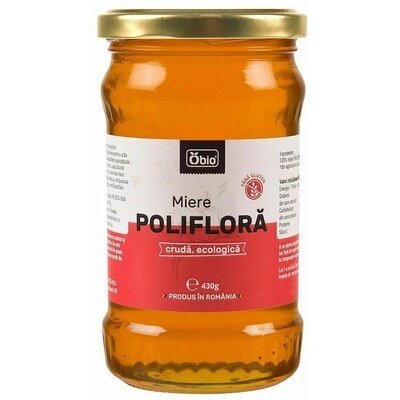 Miere Poliflora Cruda Bio 430gr Obio