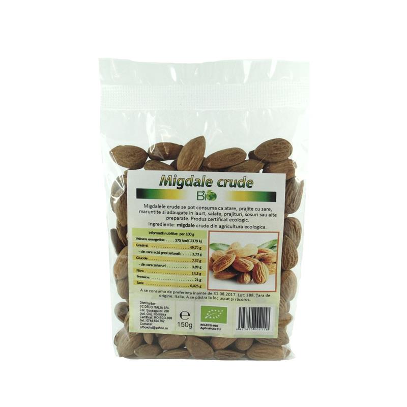 Migdale Crude Raw Bio 150 grame Deco Italia