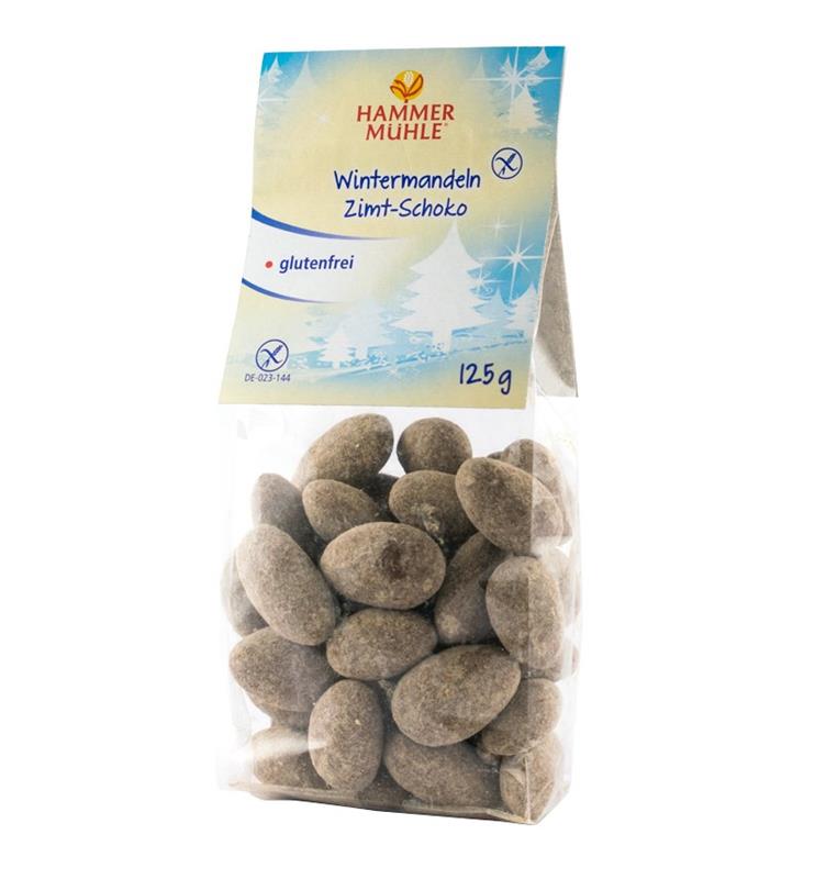 Migdale Invelite in Ciocolata cu Lapte si Scortisoara Fara Gluten 125gr Hammer Muhle