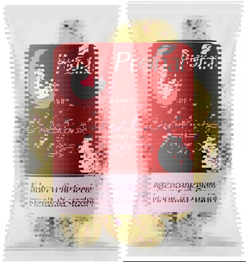 Migdale Prajite Glazurate in Ciocolata Alba cu Trandafiri Bio 50 grame Pronat