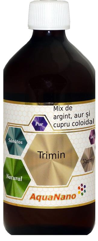 Mineral AquaNano Trimin (argint,cupru,aur) 50ppm 500ml Aghoras