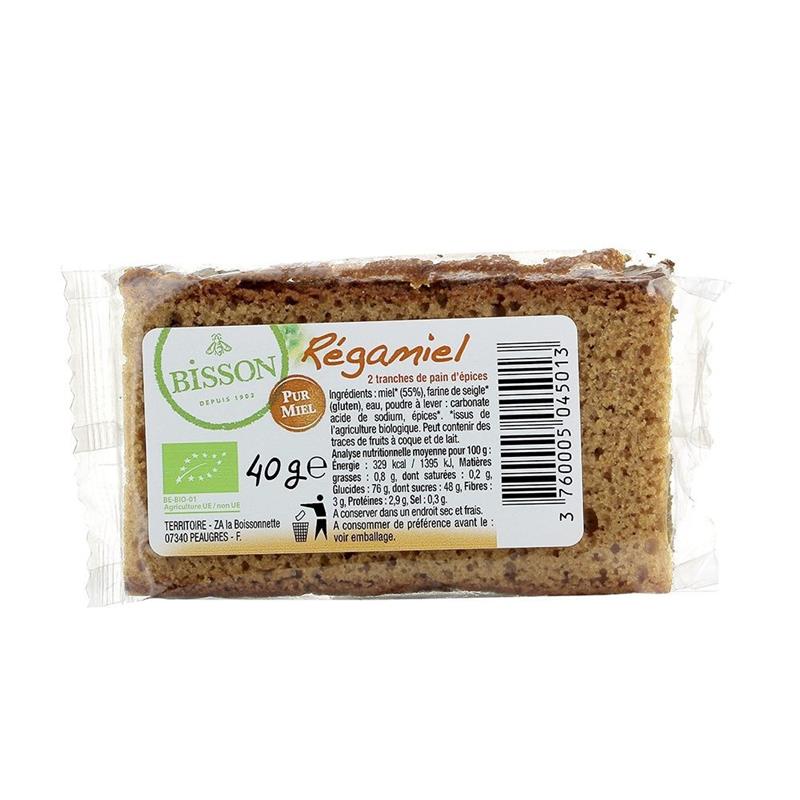 Mini Turta Dulce Bio cu Miere Regamiel Bisson 2x20gr