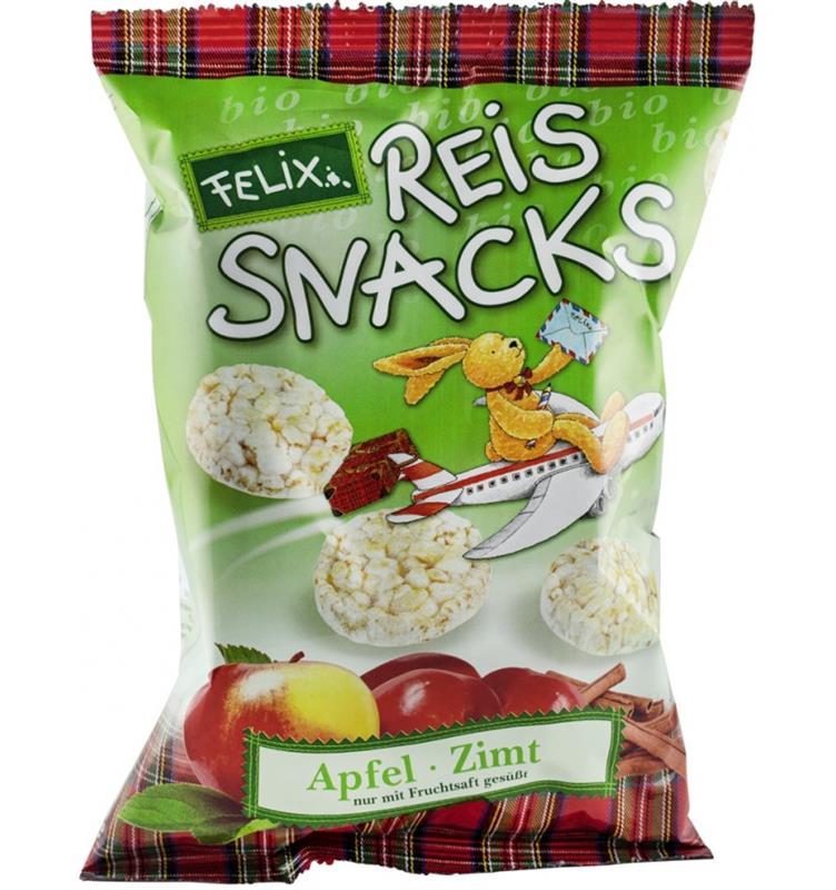 Mini Turte de Orez cu Mar si Scortisoara Bio 50 grame Felix