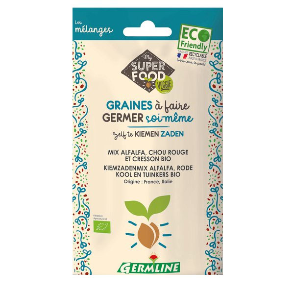 Mix Alfalfa, Creson si Varza Rosie  pentru Germinat Bio Germline 150gr