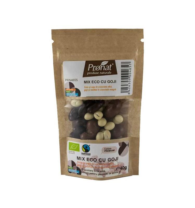 Seminte si Fructe Uscate Trase in Ciocolata 40gr Pronat