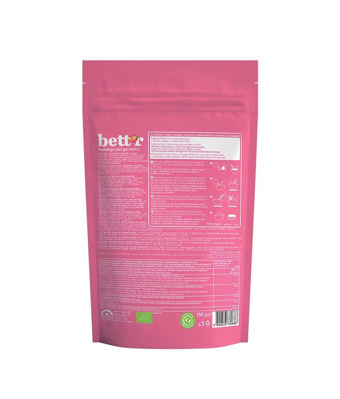 Mix de Budinca cu Capsuni Bio 150 grame Bett'r