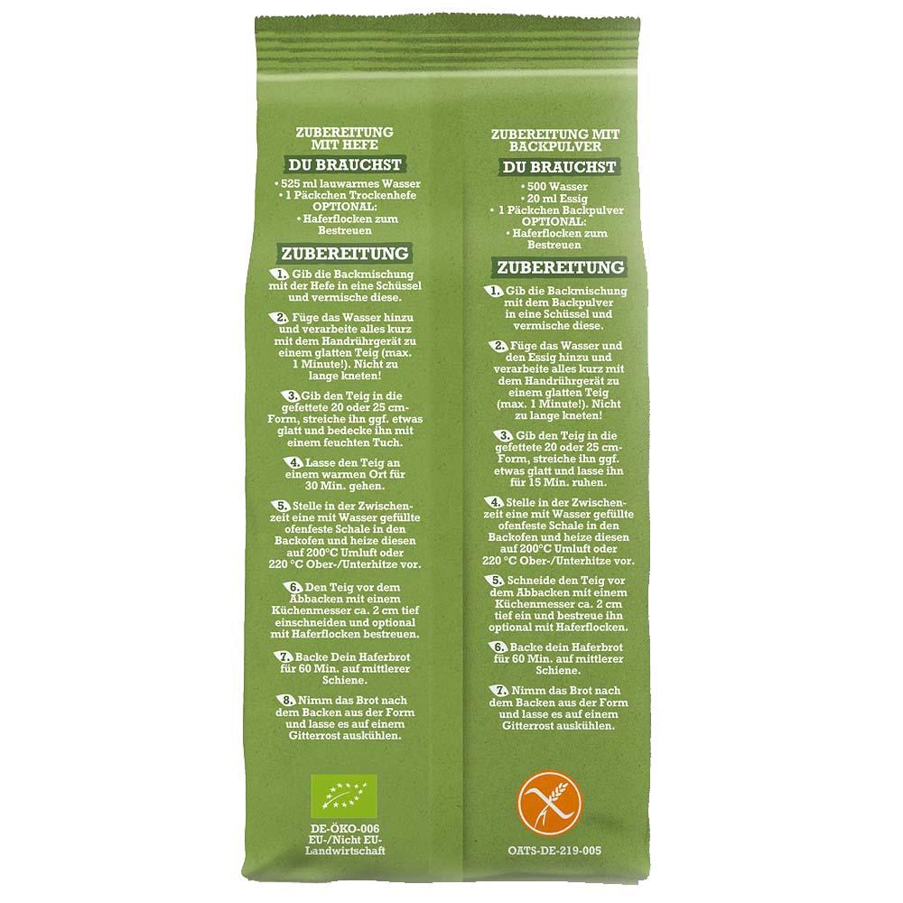 Mix de Faina pentru Paine de Ovaz Fara Gluten Eco 530 grame Biovegan