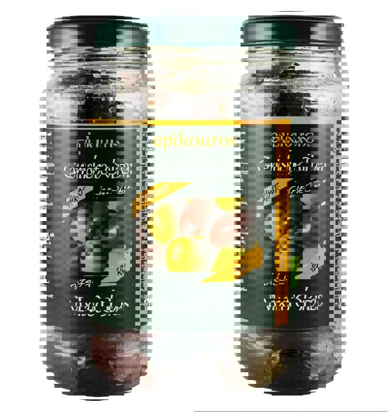 Mix de Masline Crude fara Samburi Bio 170 grame Epikouros