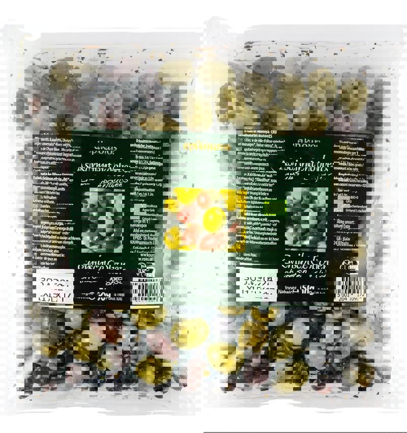 Mix de Masline Crude fara Samburi Bio 500 grame Epikouros Cluj