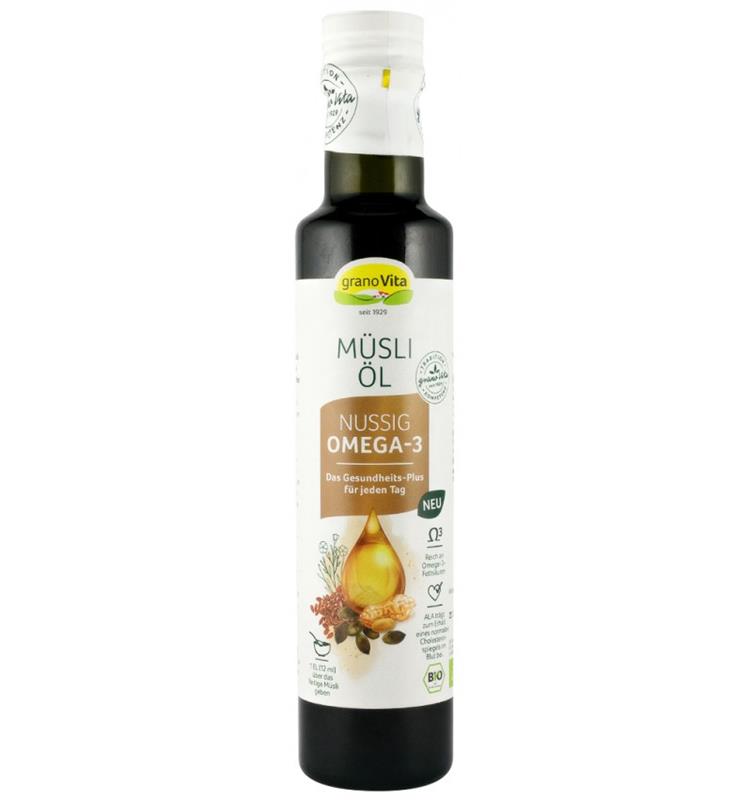Mix de Uleuri Bogate in Omega 3 cu Aroma de Nuci pentru Musli Bio 250ml GranoVita