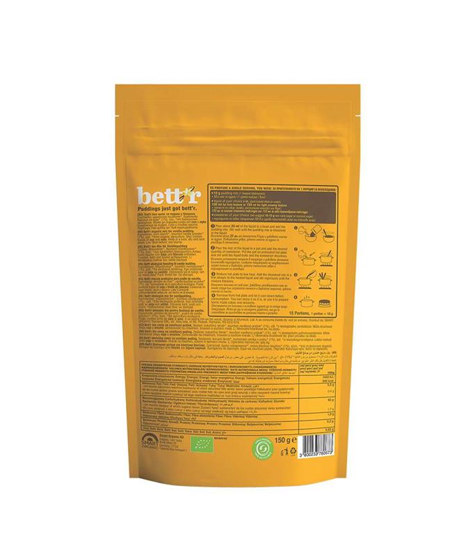 Mix pentru Budinca cu Vanilie Bio 150 grame Bett'r