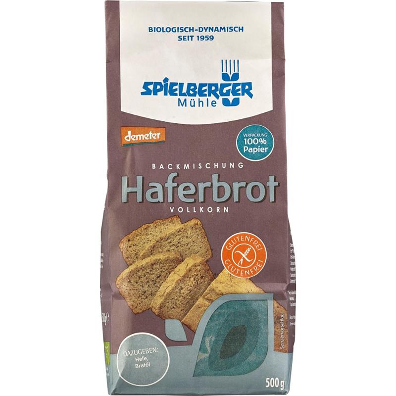 Mix pentru Paine din Ovaz Fara Gluten Bio 500 grame Spielberger