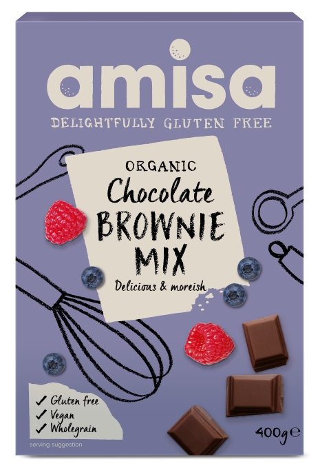 Mix Prajitura Brownie Fara Gluten Bio Amisa 400gr