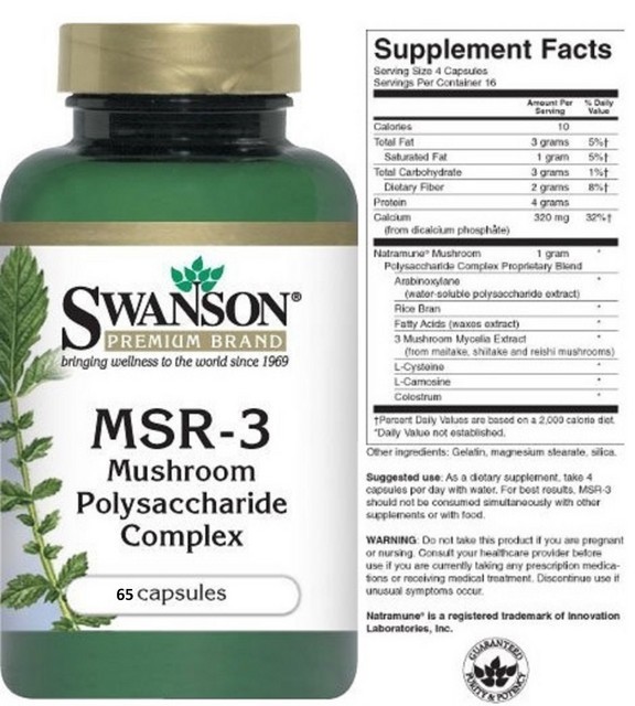 MSR-3 Arabinoxylan 250mg Immune Complex Medical District 65cps