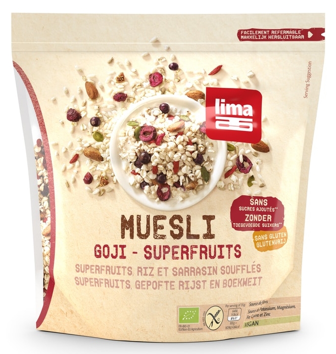 Muesli cu Goji si Superfructe fara Gluten Bio Lima 200gr